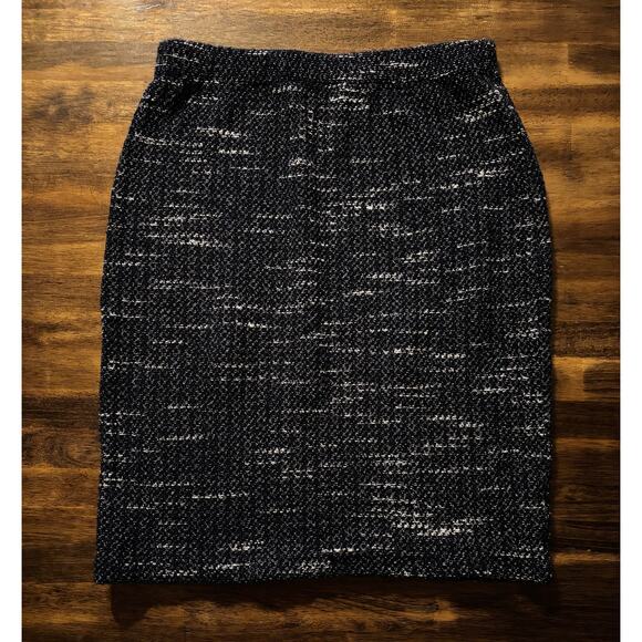 St. John Collection Women's 8 Skirt Tweed Elastic Waist Pull On Knee Length - Picture 2 of 8